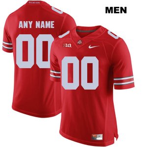 Men's NCAA Ohio State Buckeyes Custom #00 College Stitched Authentic Nike Red Football Jersey XK20M34HG